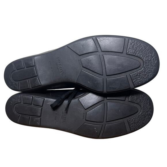 Prada Milano Black Leather Ankle Boots Made in Italy Size 38 - Picture 7 of 8